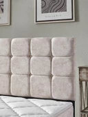 Beehanem 150x200 Bengü Çift Kişilik (BAZA+BAŞLIK+YATAK) 3 Lü Set (JERY KREM) - 4