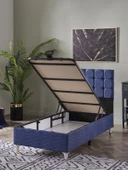 Beehanem 120x200 Bengü Yatak Baza Başlık Set Mavi - 3