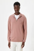 Koton Slogan Baskılı Sweatshirt Fermuarlı Yaka Pamuklu - 3
