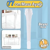 Sütun Masa Dresuar Ayağı 77 cm Plastik Ayak Beyaz Mutfak Yemek Masası Mobilya Ayakları Beyaz - 1