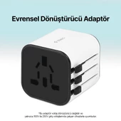 Ttec 3in1 Akım ve Isı Korumalı10A/250V Amerikan/Avrupa/İngiliz Tipi Priz Çevirici Seyahat Şarj Aleti - 2