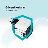 Ttec 3in1 Akım ve Isı Korumalı10A/250V Amerikan/Avrupa/İngiliz Tipi Priz Çevirici Seyahat Şarj Aleti - 5