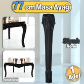 Sütun Masa Dresuar Ayağı 77 cm Plastik Ayak Siyah Mutfak Yemek Masası Mobilya Ayakları Siyah - 1