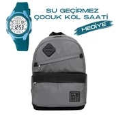 Çocuk Kol Saati Hediyeli Cambridge Polo Club Büyük Kapasiteli Çocuk Okul Çantası CPC3011.C003 - 1