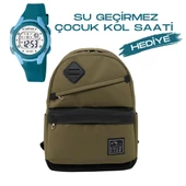 Çocuk Kol Saati Hediyeli Cambridge Polo Club Büyük Kapasiteli Çocuk Okul Çantası CPC3011.C032 - 1