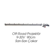 ARSVİSİON Traktör Kepçe Iş Makinesi Çakar Lamba Sarı + Sarı 14 Modlü 32 Ledli 90cm - 2