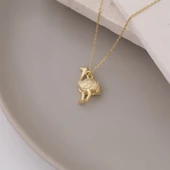 925 Ayar Gümüş Deve Kuşu Kolye thumbnail 2