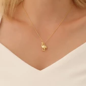 925 Ayar Gümüş Deve Kuşu Kolye thumbnail 1