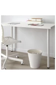 Plastik Fnıss Çöp Kutusu, Beyaz 28 x 28 Beyaz 10 L Ofis / Çalışma Masası - 1