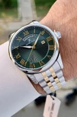 Daniel Klein DKISTE1288 Kadranı Yeşil Kordonu Gold Gümüş Renk Takvim ve Gün Fonksiyonlu Hediye Paketli Erkek Kol Saati thumbnail 1