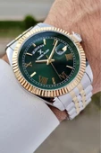 Daniel Klein DKISTE1289 Kadranı Yeşil Kordonu Gold Gümüş Renk Hediye Paketli Erkek Kol Saati thumbnail 3