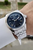 Daniel Klein DKISTE1303 Kadranı Lacivert Kordonu Gümüş Renk Takvim ve Gün Fonksiyonlu Erkek Kol Saati thumbnail 1