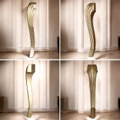 4 Adet Sütun Masa Dresuar Ayağı 77 cm Plastik Ayak Gold Altın Mutfak Yemek Masası Mobilya Ayakları - 7