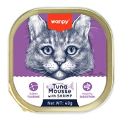 Wanpy Kedi 40g Ton Balıklı & Karidesli Alutray Yaş Mama - 1