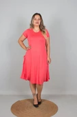 Büyük Beden Kadın Giyim Şalvar Model Elbise - 8