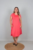 Büyük Beden Kadın Giyim Şalvar Model Elbise - 9