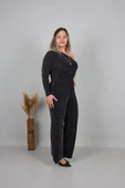 Büyük Beden Tek Kol Tarz Tulum Renkli Tlm190 - 7