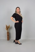 Büyük Beden Kapri Krep Takım Renkli Tk331 - 8
