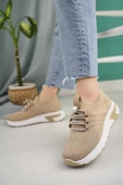 Lady Classy Kadın Bağcıksız Taşlı Triko Kadın Sneaker - 3