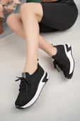 Kadın Ortopedik Taban Triko Taş Detaylı Sneaker Yürüyüş Ayakkabısı - 4