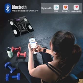 Akıllı Kablosuz Dijital Banyo Ve Vücut Yağ Ağırlık Ölçeği Vücut Kompozisyonu Analizörü Bluetoothlu Tartı - 5