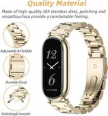 Xiaomi Mi Band 8 / Band 9 Kordon Klipsli Metal Kordon 04 +Kısaltma Aparatı - 9