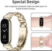Xiaomi Mi Band 8 / Band 9 Kordon Klipsli Metal Kordon 04 +Kısaltma Aparatı - 8