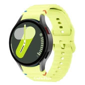 Samsung Galaxy Watch 4 5 6 7 FE 40 40 44 Classic 42 43 46 47 mm Kordon Dekoratif Örgü Çizgili Spor Silikon Kayış - 12