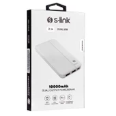 S-LINK IP-G10N, Beyaz, 10.000mAh, 2xUSB, 1xMicro USB, 1xType-C, 4 LED Göstergeli, PowerBank - 3