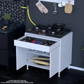 Modilayn BİRCE XL-70 x 87 x 48 cm Kapaklı Set Ocak Altı Çekmeceli Çok Amaçlı Mutfak & Banyo Dolabı thumbnail 1