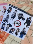 Mitsuri Kanroji-Obanai Iguro-kimetsu no yaiba-demon slayer 2li süsleme-çıkartma-etiket thumbnail 9