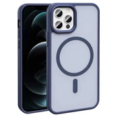 iPhone 12 Pro Kılıf Magsafe Şarj Özellikli Mat Arka Yüzey Sio Kapak thumbnail 7