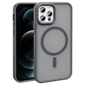 iPhone 12 Pro Kılıf Magsafe Şarj Özellikli Mat Arka Yüzey Sio Kapak thumbnail 8