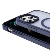 iPhone 12 Pro Kılıf Magsafe Şarj Özellikli Mat Arka Yüzey Sio Kapak thumbnail 4