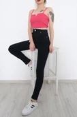 Kadın Sendy Kumaş Kruvaze Yaka Vatkalı Bluz - 4