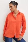 Basic Modal Gömlek Oranj thumbnail 6