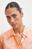 Damla Desenli Modal Gömlek Oranj thumbnail 6