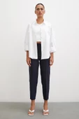 Kol Apoletli Gömlek Beyaz - 2