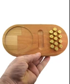 Ahşap Servis Sunum Tahta Bardak Altlığı - 9 mm Pirinç Kovanlı - 3
