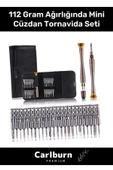 Özel Üretim 112 Gr Ağırlığında Dayanıklı 24 Uçlu 1 Kalemli Hafif Mini Çıtçıtlı Cüzdan Tornavida Seti - 1