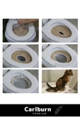 Özel Üretim Klozet Alıştırma Kapağı Kum Kabı Wc Yavru Yetişkin Kedi Hijyenik Tuvalet Eğitim Seti - 5