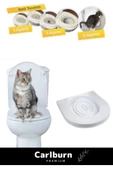 Özel Üretim Klozet Alıştırma Kapağı Kum Kabı Wc Yavru Yetişkin Kedi Hijyenik Tuvalet Eğitim Seti - 4