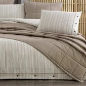 Zebra Casa Olive Çift Kişilik 7 Parça Yatak Örtüsü Seti Kahverengi thumbnail 2