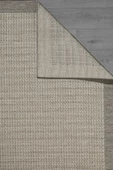 Konfor Sisalux 3091 Bej Jüt Tabanlı Modern Dokuma Kilim Sisal Hasır Halı - 5