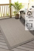 Konfor Sisalux 3091 Bej Jüt Tabanlı Modern Dokuma Kilim Sisal Hasır Halı - 1