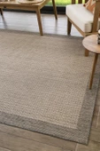 Konfor Sisalux 3091 Bej Jüt Tabanlı Modern Dokuma Kilim Sisal Hasır Halı - 2