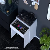 Modilayn BİRCE XXXL-80 x 87 x 48 cm Tüp Bölmeli Set Ocak Altı Dolap ve Baharat Rafı - 2