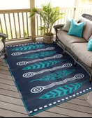 Savana 8809 Plaj Kamp Piknik Bahçe Halısı Balkon Teras Hasır Mat Savan Halı - 1