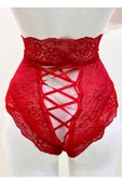 Sistina Bayan Kırmızı Dantelli Yüksek Bel Külot Venüs K1011 thumbnail 1