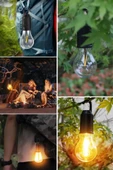 BUFFER® Şarj Olabilen 3 Farklı Mod LED'li Kendiliğinden Asma Kancalı Kamp,Dış Cephe Lambası - 8